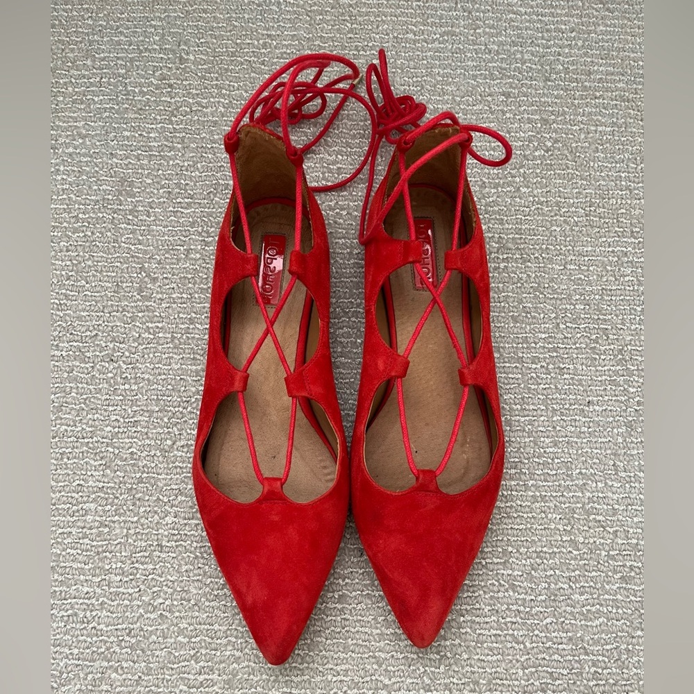 Topshop lace-up flats. Size EU 38.